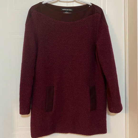 Valerie Dumaine Clove Wool Tunic with pockets - Picture 2 of 5